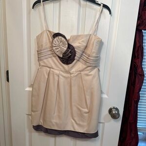 Bcbg cream midi dress